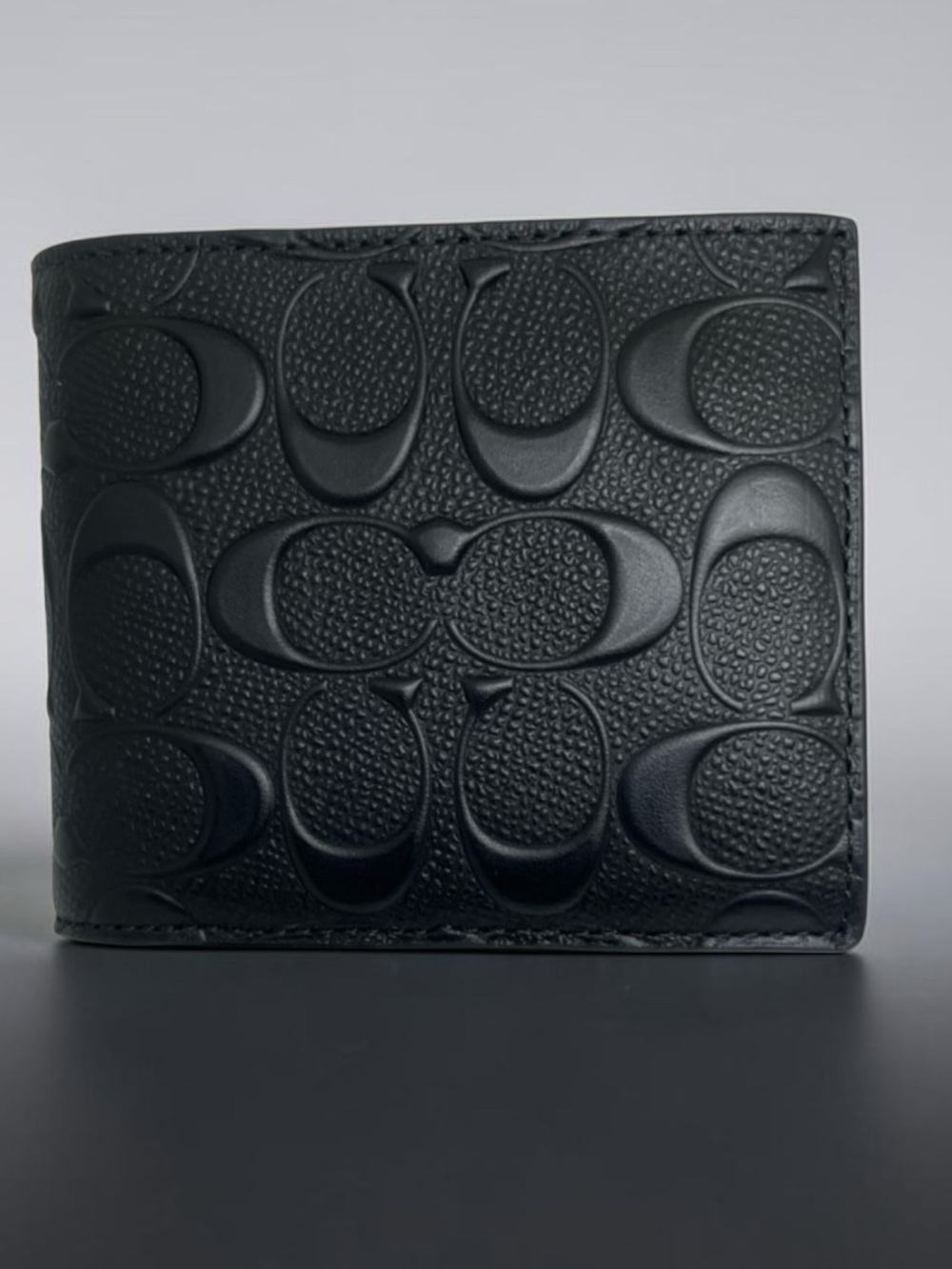 Coach NWT 3 in 1 Signature Black Leather Wallet